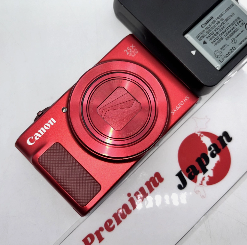 Canon PowerShot SX620 HS Red Digital Compact Camera w/ Charger Excellent