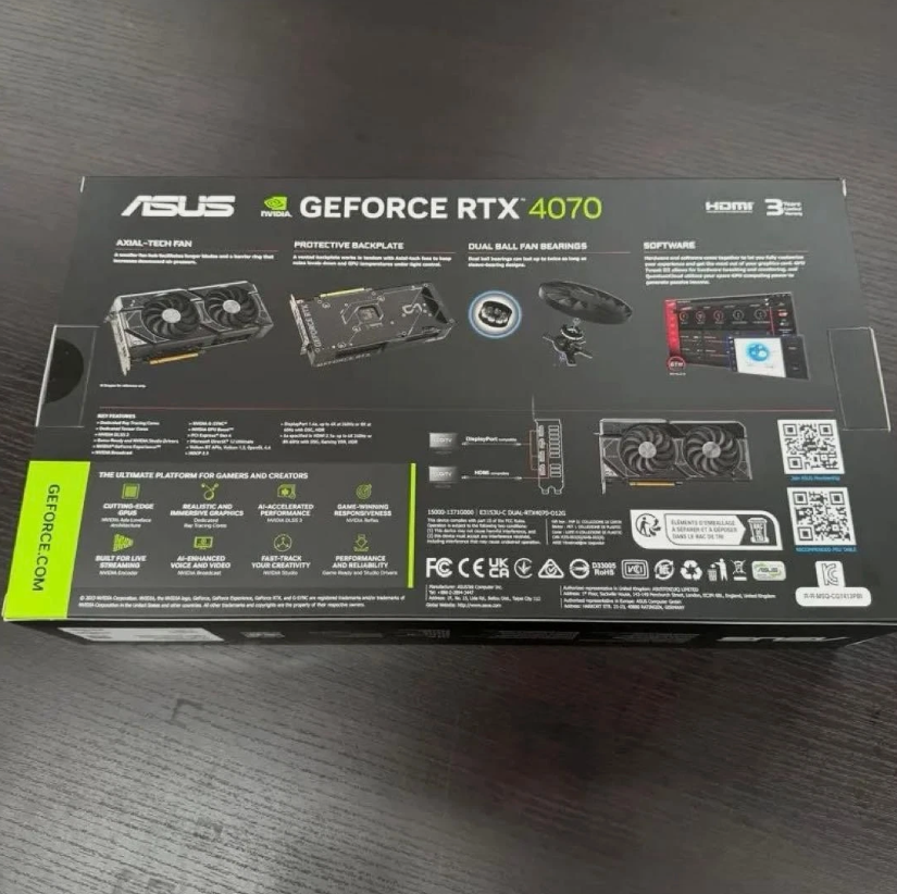 ASUS DualGeForce RTX 4070 OC Edition GDDR6X 12GB Graphics Card