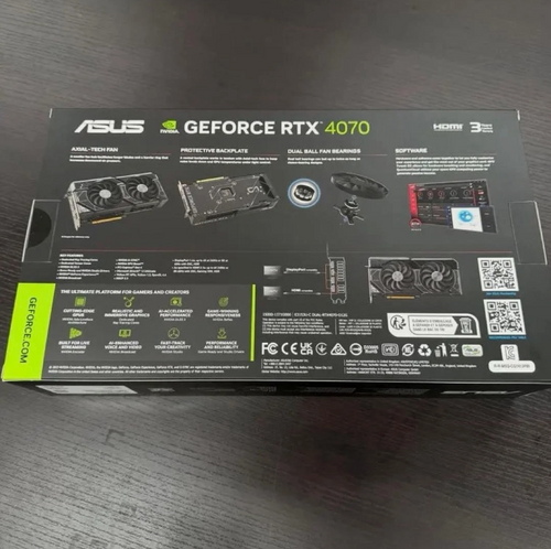 ASUS DualGeForce RTX 4070 OC Edition GDDR6X 12GB Graphics Card