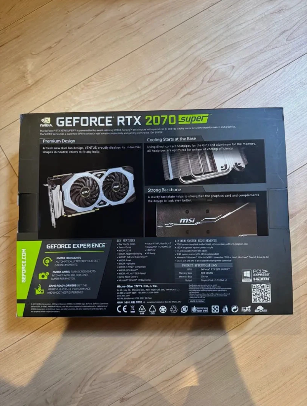 MSI GeForce RTX 2070 SUPER VENTUS OC GP edition Graphics card GPU For parts